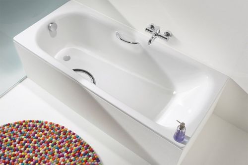 Kaldewei Eurowa Verp. Стальная ванна 150*70*39, alpine white, без ножек, с отверстиями для ручек в Абинске